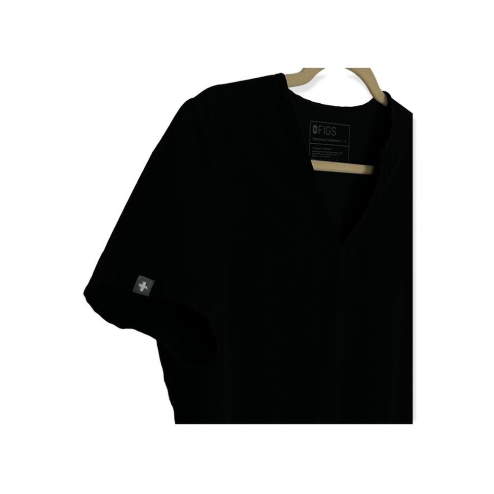 FIGS Womens Casma Technical Collection Scrub Top Size S Black V-Neck FW1100 - Picture 5 of 15